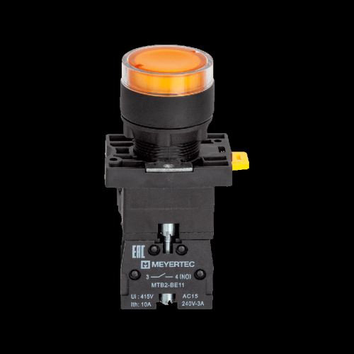 Кнопка желтая с подсветкой, 1NO, 220V AC/DC, IP54, пластик MTB2-EW35613 | код 139432 | MEYERTEC фото 2 Кнопка желтая с подсветкой, 1NO, 220V AC/DC, IP54, пластик MTB2-EW35613 | код 139432 | MEYERTEC фото 2
