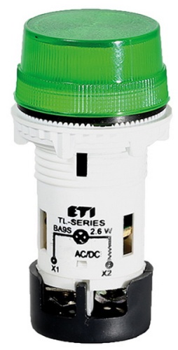 Лампа сигнальная матовая TL02U1 24V AC/DC (зеленая) | код 004770228 | ETI