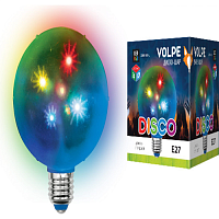 ULI-Q310 1,5W/RGB/Е27 ДИСКО ШАР 3D Светодиодный светильник. Свечение 3D звёзды. 220В. Диаметр 10см. ТМ Volpe. | код UL-00002763 | Uniel