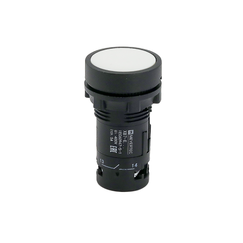 Кнопка плоская белая, 1NO, IP54, пластик MTB7-EA11 | код 132687 | MEYERTEC