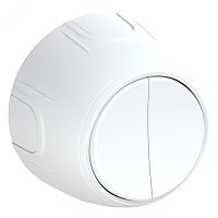 Выключатель двойной Rotondo, цвет белый | код 7700851 | OneKeyElectro