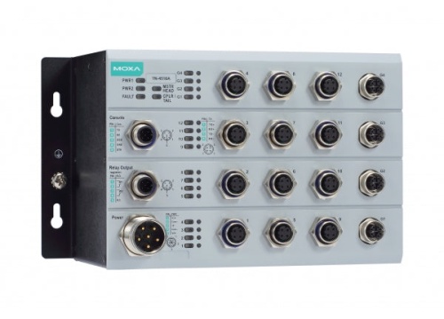 Коммутатор TN-4516A-4GTX-WV-T Managed Ethernet switch with 12 10/100BaseT(X) ports, and 4 10/100/1000BaseT(X) ports with M12 connectors, dual redundan | код 00-06104657 | MOXA