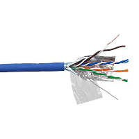 Кабель LANMASTER FTP 4 пары, кат. 5Е, 200Mhz, LSZH, синий, 305 м | код LAN-5EFTP-LSZH-BL | LANMASTER