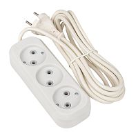 Удлинитель "Эксперт" 3 гнезда 3 метра 10А/2,2кВт без заземления ПВС 2х0,75 PROxima | код UBA10-275-3-03 | EKF