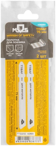 Полотна для лобзика, T118AF, по металлу, Bimetal, 75 мм, 2 шт. | код 40819М | FIT фото 3