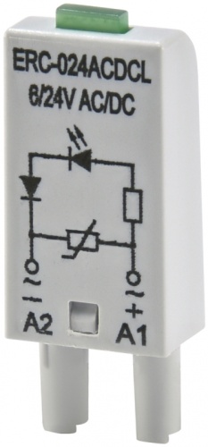 Дополнительный модуль защиты/индикации ERC-024ACDCL (Uc= 6...24V AC/DC) | код 002473040 | ETI