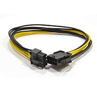 Удлинитель кабеля питания Cablexpert CC-PSU-84, PCI-Express 6+2pin M/ PCI-Express 8pin F, 30см | код CC-PSU-84 | Cablexpert
