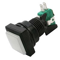 Кнопка GMSI квадратная RUICHI 5B-S с LED подсветкой 12 В, 5 А, 30 мОм, 250 В, no-nc+nc-no, белая | код 79582 | Ruichi