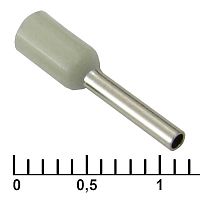 Наконечник на кабель RUICHI DN00708, серый, 1.2x8 мм, 0.75 мм2 | код 88405 | Ruichi