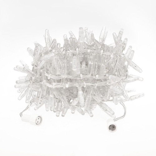 Гирлянда светодиодная "Кластер" 10м 200LED тепл. бел. 16Вт IP65 провод ПВХ прозр. (нужен шнур питания 303-500-1) Neon-Night 303-636