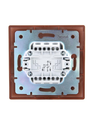 MIRA Выключатель двухклавишный вишня | код 701-0601-101 | Lezard фото 4