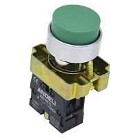 Кнопка XB2-BL31 без подсветки зеленый 1НО (ANDELI) | код ADL10-037 | ANDELI