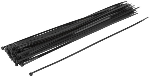 Хомуты нейлоновые, черные для проводов 50шт., 400х4, | код 60398 | FIT фото 2 Хомуты нейлоновые, черные для проводов 50шт., 400х4, | код 60398 | FIT фото 2