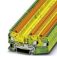 Клемма защитного провода QTC 2,5-TWIN-PE | код 3206474 | PHOENIX CONTACT