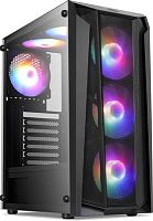 Корпус Оклик OCC-MD302 черный без БП ATX 6x120mm 2xUSB2.0 1xUSB3.0 audio bott PSU | код 1998829 | Oklick