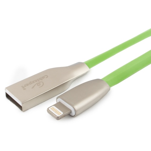Кабель Cablexpert для Apple CC-G-APUSB01Gn-1M, AM/Lightning, серия Gold, длина 1м, зеленый, блистер | код CC-G-APUSB01Gn-1M | Cablexpert