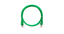 Шнур коммутационный NIKOMAX U/UTP 4 пары, Кат.5е (Класс D), 100МГц, 2хRJ45/8P8C, T568B, заливной, с защитой защелки, многожильный, BC (чистая медь), 24AWG (7х0,205мм), PVC нг(А), зеленый, 2м | код NMC-PC4UD55B-020-GN | NIKOMAX