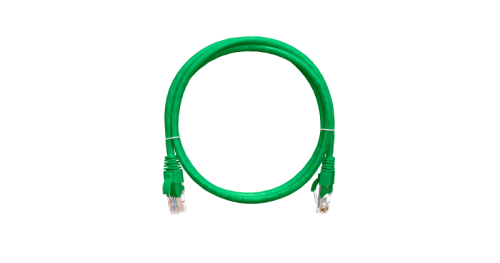 Шнур коммутационный NIKOMAX U/UTP 4 пары, Кат.5е (Класс D), 100МГц, 2хRJ45/8P8C, T568B, заливной, с защитой защелки, многожильный, BC (чистая медь), 24AWG (7х0,205мм), PVC нг(А), зеленый, 2м | код NMC-PC4UD55B-020-GN | NIKOMAX