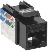 ITK Модуль Keystone Jack кат.5E UTP 110 IDC 90град чёрный | код CS1-1C5EU-11-09 | IEK