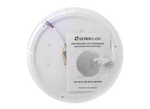 Светильник светодиодный LBS-8024 24Вт blanc настенно-потолочный Ultraflash 15140 фото 6