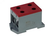 Клемма красная, 4 подключения 25-150мм 1000V 250/320А | код KL1501P2WRD | INPIN