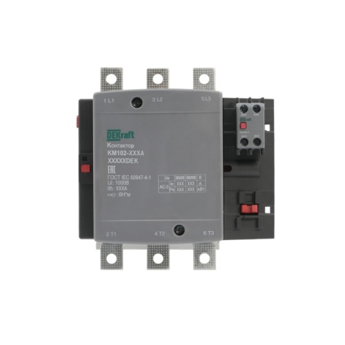 Контактор 185А 110В_АС АС3_ АС4 1НО+1НЗ КМ-102 | код 21948DEK | DEKraft