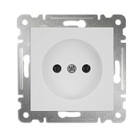 Розетка 1-м СП Karea 10А IP20 без заземл. керамика механизм бел. Makel 57001002