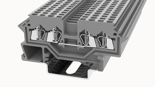 WS1.5-QU-01P-11-100Z(H), Клемма пружинная WS, 1.5 мм.кв., 4C, серый, шт | код 11030000068 | DEGSON
