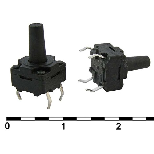 Тактовая кнопка пылевлагозащищенная RUICHI WS88125-250AH, 8х8х12.5 мм, OFF-ON (4Р), IP 67, 50 мА, 12 В, 100 мОм | код 81623 | Ruichi