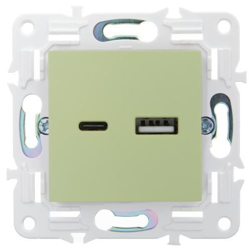 SKANDY Роз. USB A+C 3,1А SK-R14M мятн. IEK | код SK-U22-D31-K06 | IEK фото 4