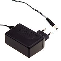 Адаптер настенный, AC-DC, 18.2Вт, вход 90...264B AC 47...63 Гц, выход 48B/0.375A, изоляция 3000В AC, 75.5x32x47.5 мм, -20...+60С, выходной разъем длина 11 мм, диаметр 2.1x5.5 мм | код SGA18E48-P1J | MeanWell