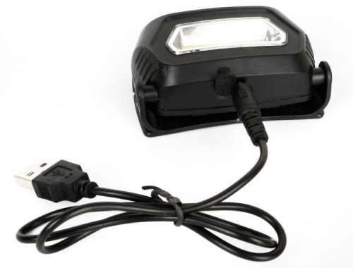 Фонарь аккумуляторный налобный LED5359 COB 3Вт 3 режима аккум. 5В пластик. черн. (бокс) Ultraflash 13803 фото 4