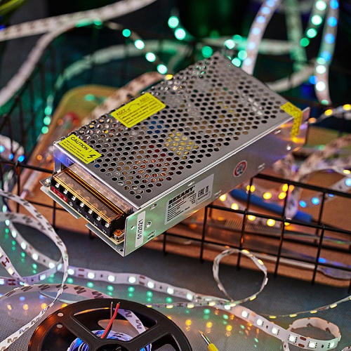 Источник питания 220 V AC/24 V DC 6,25 A 150 W с разъемами под винт, без влагозащиты (IP23) | код 201-150-1 | REXANT