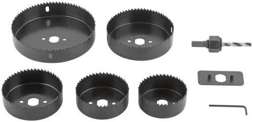 Пилы круговые Профи 68 -127 мм набор 5 шт. (68, 72, 82, 102, 127 мм) в кейсе | код 36764 | FIT фото 2
