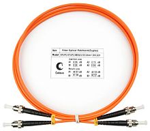 Cabeus FOP-62-ST-ST-15m Шнур оптический duplex ST-ST 62,5/125 mm 15м LSZH | код 7635c | Cabeus
