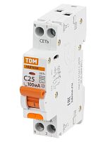АВДТ 63М 2P(1P+N) C25 100мА 4,5кА тип АС TDM | код SQ0202-0067 | TDM