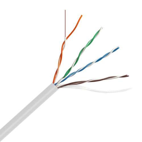 Кабель LANMASTER UTP, 4 пары, кат. 5Е, 350Mhz, LSZH, белый, 305 м | код LAN-5EUTP-LSZH-WH | LANMASTER