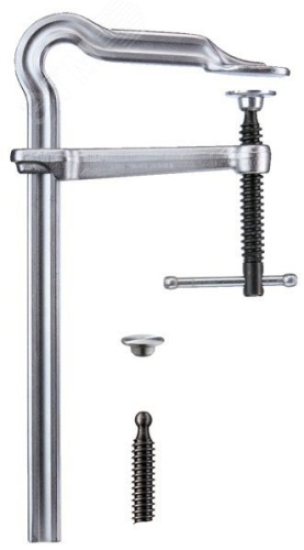 Струбцина OMEGA цельнометаллическая 500/120, усилие 5 кН, с Т-образной рукояткой, фиксированная скоба с запатентованной дугой OMEGA | код BE-GM50ZK | BESSEY