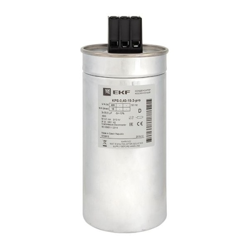 Конденсатор косинусный КПС-0,4-15-3 PRO | код kps-0,4-15-3-pro | EKF фото 2
