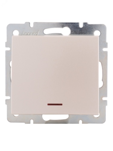 Выключатель RAIN с подсветкой жемчужно-белый перламутр механизм | код 703-3088-111 | Lezard