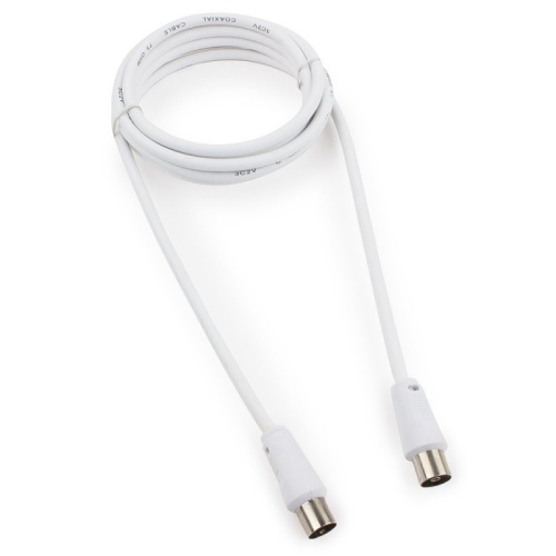 Кабель телевизионный Cablexpert CCV-515-W, Coaxial M/F, белый, 1.8м | код CCV-515-W | Cablexpert