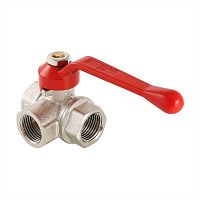 Кран шар. трехходовой, тип Т 3/4" вн.-вн.-вн. | код. VT.361.N.05 | VALTEC