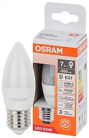 Лампа светодиодная LED Star Свеча 7Вт (замена 60Вт), 600Лм, 4000К, цоколь E27 OSRAM | код 4058075696983 | LEDVANCE