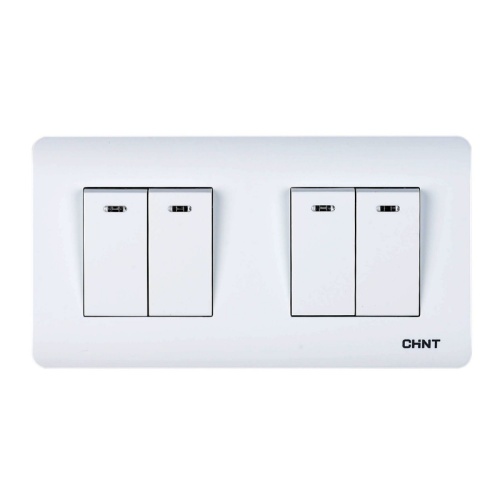 4-клавишный выключатель с LED-подсветкой 10А 250В (CHINT) | код 715400 | CHINT