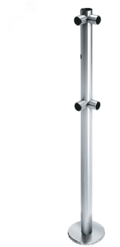 Стойка ограждения L-образная с отверстием под фиксатор 2 муфты, 2 муфты справа | код ВЗР 1996.09.62 | Oxgard Стойка ограждения L-образная с отверстием под фиксатор 2 муфты, 2 муфты справа | код ВЗР 1996.09.62 | Oxgard