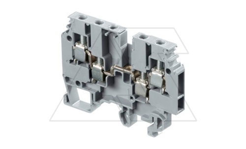 Клемма M 4/6.4A, 4 контакта, серый, 35А, 750В | код 11547923 | Entrelec