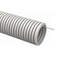 Труба гофрированная d25мм ПВХ с протяжкой сер. (уп. 50м) TOKOV ELECTRIC TKE-TG/P-25-C06/50