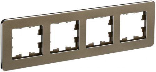 BRITE Рамка 4-мест. РУ-4-1-Бр металл латунь RE IEK | код BR-M42-M-01-K49 | IEK
