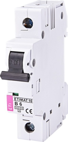 Автоматический выключатель ETIMAT 10 1p B 6А (10 kA) | код 002121712 | ETI
