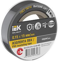 Изолента 0,15х15мм серая 5м | код EX-IZ10-C15-15-05-K03 | IEK